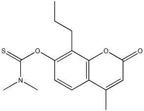 4-methyl-2-oxo-8-propyl-2H-chromen-7-yl (dimethylamino)methanethioate 구조식 이미지