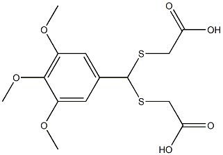 2-{[[(carboxymethyl)thio](3,4,5-trimethoxyphenyl)methyl]thio}acetic acid Structure