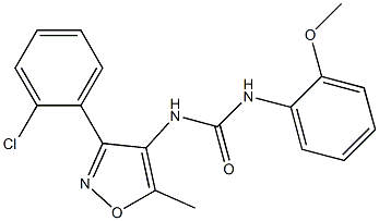 N-[3-(2-chlorophenyl)-5-methylisoxazol-4-yl]-N'-(2-methoxyphenyl)urea 구조식 이미지
