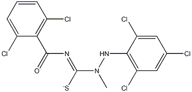 1-methyl N1-(2,6-dichlorobenzoyl)-2-(2,4,6-trichlorophenyl)hydrazine-1-carboximidothioate 구조식 이미지