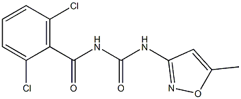 N-(2,6-dichlorobenzoyl)-N'-(5-methylisoxazol-3-yl)urea 구조식 이미지