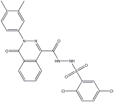 2,5-dichloro-N'-{[3-(3,4-dimethylphenyl)-4-oxo-3,4-dihydro-1-phthalazinyl]carbonyl}benzenesulfonohydrazide Structure