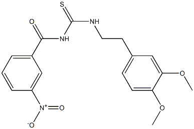 N-(3,4-dimethoxyphenethyl)-N'-(3-nitrobenzoyl)thiourea 구조식 이미지