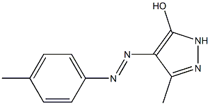 3-methyl-4-[2-(4-methylphenyl)diaz-1-enyl]-1H-pyrazol-5-ol Structure