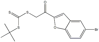 tert-butyl {[2-(5-bromobenzo[b]furan-2-yl)-2-oxoethyl]thio}methanedithioate Structure