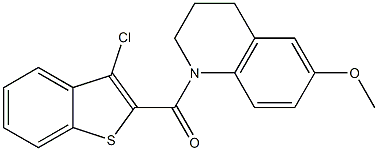 (3-chlorobenzo[b]thiophen-2-yl)(6-methoxy-1,2,3,4-tetrahydroquinolin-1-yl)methanone Structure