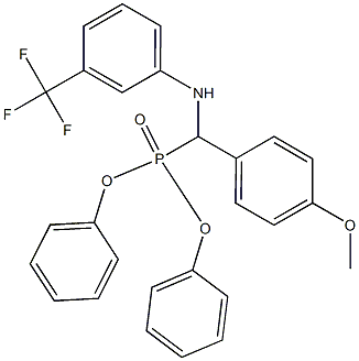 N1-[(diphenylphosphoryl)(4-methoxyphenyl)methyl]-3-(trifluoromethyl)aniline Structure