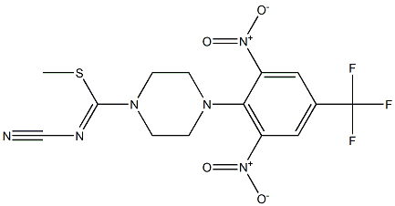 methyl N-cyano-4-[2,6-dinitro-4-(trifluoromethyl)phenyl]tetrahydropyrazine-1(2H)-carbimidothioate Structure