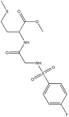 methyl 2-[(2-{[(4-fluorophenyl)sulfonyl]amino}acetyl)amino]-4-(methylsulfanyl)butanoate Structure