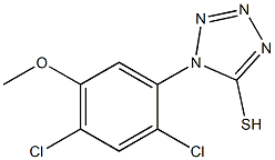 1-(2,4-dichloro-5-methoxyphenyl)-1H-1,2,3,4-tetraazole-5-thiol 구조식 이미지