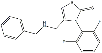 4-[(benzylamino)methyl]-3-(2,6-difluorophenyl)-1,3-thiazole-2(3H)-thione 구조식 이미지