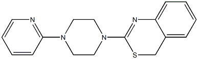 2-[4-(2-pyridinyl)piperazino]-4H-3,1-benzothiazine 구조식 이미지