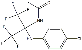 N1-[1-(4-chloroanilino)-2,2,2-trifluoro-1-(trifluoromethyl)ethyl]acetamide 구조식 이미지