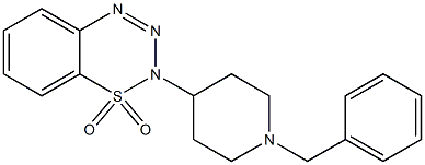 2-(1-benzyl-4-piperidinyl)-1lambda~6~,2,3,4-benzothiatriazine-1,1(2H)-dione Structure