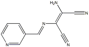 (Z)-2-amino-3-{[(E)-3-pyridinylmethylidene]amino}-2-butenedinitrile 구조식 이미지