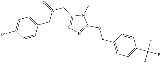 3-{[(4-bromobenzyl)sulfinyl]methyl}-4-ethyl-5-{[4-(trifluoromethyl)benzyl]sulfanyl}-4H-1,2,4-triazole Structure