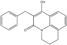 6-benzyl-7-hydroxy-2,3-dihydro-1H,5H-pyrido[3,2,1-ij]quinolin-5-one Structure