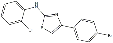 4-(4-bromophenyl)-N-(2-chlorophenyl)-1,3-thiazol-2-amine 구조식 이미지