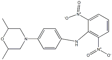 N-[4-(2,6-dimethylmorpholino)phenyl]-2,6-dinitroaniline 구조식 이미지