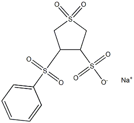 sodium 1,1-dioxo-4-(phenylsulfonyl)tetrahydro-1H-1lambda~6~-thiophene-3-sulfonate 구조식 이미지