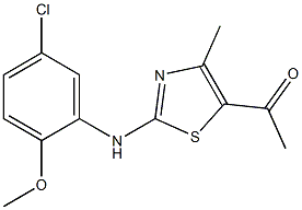 1-[2-(5-chloro-2-methoxyanilino)-4-methyl-1,3-thiazol-5-yl]-1-ethanone Structure