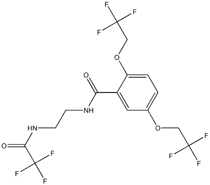 N-{2-[(2,2,2-trifluoroacetyl)amino]ethyl}-2,5-bis(2,2,2-trifluoroethoxy)benzenecarboxamide 구조식 이미지