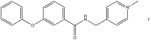 1-methyl-4-{[(3-phenoxybenzoyl)amino]methyl}pyridinium iodide Structure