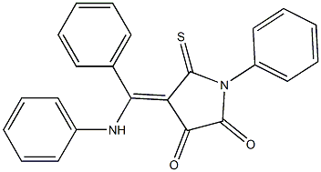 4-[anilino(phenyl)methylidene]-1-phenyl-5-thioxopyrrolidine-2,3-dione 구조식 이미지