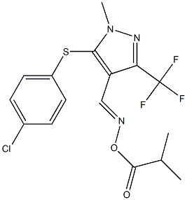 N-{[5-[(4-chlorophenyl)sulfanyl]-1-methyl-3-(trifluoromethyl)-1H-pyrazol-4-yl]methylene}-N-(isobutyryloxy)amine Structure