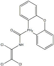 N-(1,2,2-trichlorovinyl)oxo(diphenyl)phosphoranecarboxamide 구조식 이미지