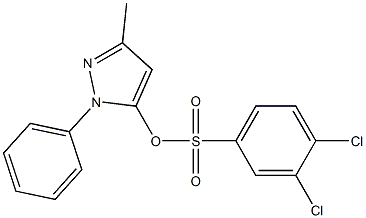 3-methyl-1-phenyl-1H-pyrazol-5-yl 3,4-dichlorobenzene-1-sulfonate 구조식 이미지