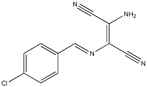 2-amino-3-[(4-chlorobenzylidene)amino]but-2-enedinitrile 구조식 이미지