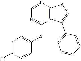 4-[(4-fluorophenyl)thio]-5-phenylthieno[2,3-d]pyrimidine 구조식 이미지