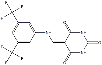 5-{[3,5-di(trifluoromethyl)anilino]methylidene}hexahydropyrimidine-2,4,6-trione Structure