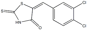 5-(3,4-dichlorobenzylidene)-2-thioxo-1,3-thiazolan-4-one 구조식 이미지
