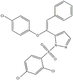 5-[1-(4-chlorophenoxy)-2-phenylvinyl]-1-[(2,4-dichlorophenyl)sulfonyl]-1H-pyrazole Structure