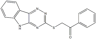 1-phenyl-2-(5H-[1,2,4]triazino[5,6-b]indol-3-ylsulfanyl)-1-ethanone 구조식 이미지