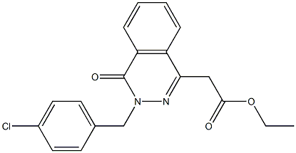 ethyl 2-[3-(4-chlorobenzyl)-4-oxo-3,4-dihydro-1-phthalazinyl]acetate 구조식 이미지