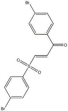 1-(4-bromophenyl)-3-[(4-bromophenyl)sulfonyl]prop-2-en-1-one 구조식 이미지