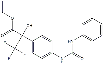 ethyl 2-{4-[(anilinocarbonyl)amino]phenyl}-3,3,3-trifluoro-2-hydroxypropanoate Structure