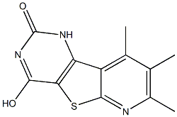 4-hydroxy-7,8,9-trimethylpyrido[3',2':4,5]thieno[3,2-d]pyrimidin-2(1H)-one 구조식 이미지