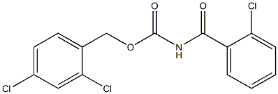 2,4-dichlorobenzyl N-(2-chlorobenzoyl)carbamate 구조식 이미지