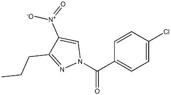 (4-chlorophenyl)(4-nitro-3-propyl-1H-pyrazol-1-yl)methanone 구조식 이미지