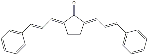 2,5-di(3-phenylprop-2-enylidene)cyclopentan-1-one Structure