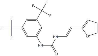 N-[3,5-di(trifluoromethyl)phenyl]-N'-[2-(2-furyl)vinyl]urea 구조식 이미지
