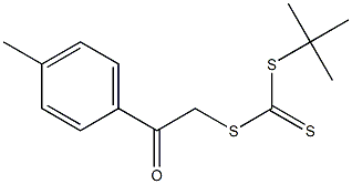 tert-butyl {[2-(4-methylphenyl)-2-oxoethyl]thio}methanedithioate 구조식 이미지