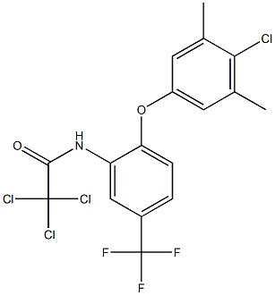 N1-[2-(4-chloro-3,5-dimethylphenoxy)-5-(trifluoromethyl)phenyl]-2,2,2-trichloroacetamide Structure