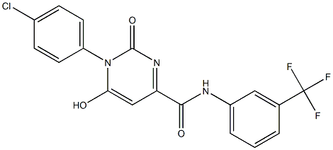 1-(4-chlorophenyl)-6-hydroxy-2-oxo-N-[3-(trifluoromethyl)phenyl]-1,2-dihydro-4-pyrimidinecarboxamide Structure