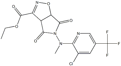 ethyl 5-[[3-chloro-5-(trifluoromethyl)-2-pyridinyl](methyl)amino]-4,6-dioxo-4,5,6,6a-tetrahydro-3aH-pyrrolo[3,4-d]isoxazole-3-carboxylate Structure