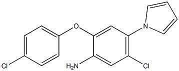 5-chloro-2-(4-chlorophenoxy)-4-(1H-pyrrol-1-yl)aniline Structure